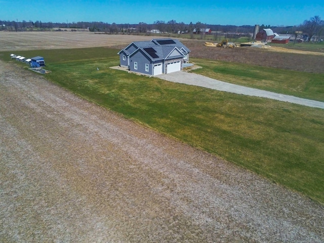 bird's eye view featuring a rural view