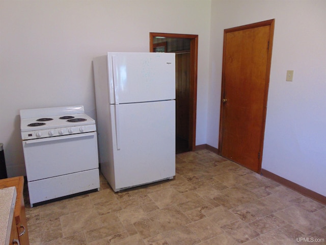 kitchen featuring white appliances