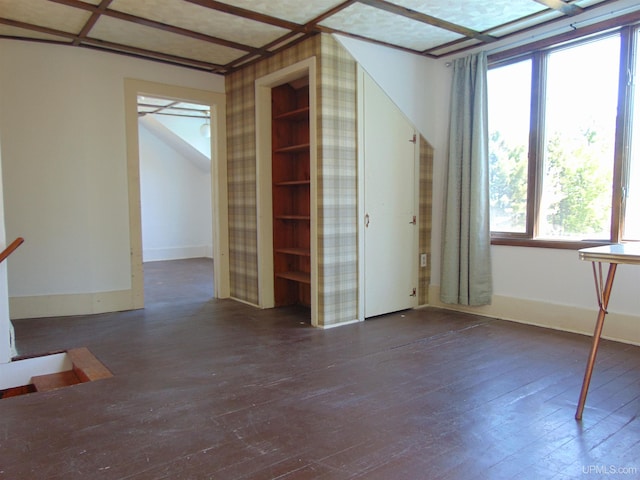 interior space featuring dark wood-type flooring