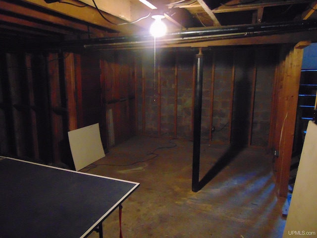 view of basement