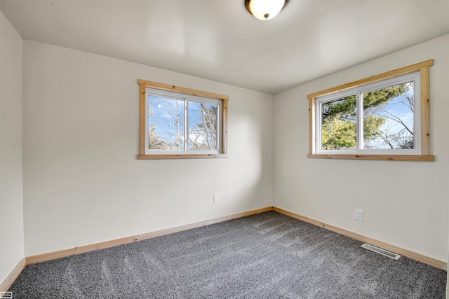 unfurnished room with carpet floors