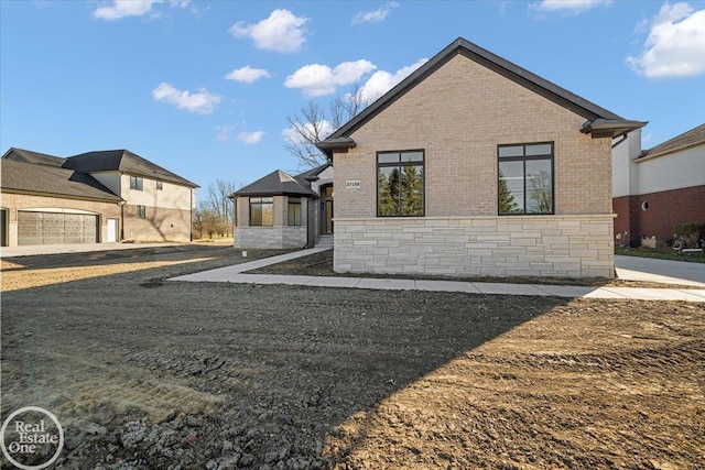 exterior space featuring a garage