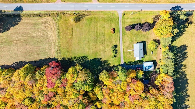 bird's eye view featuring a rural view