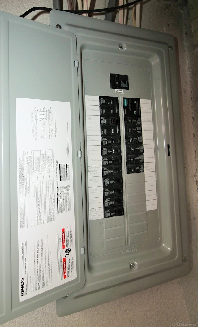 utility room featuring electric panel