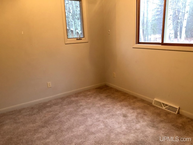 view of carpeted empty room