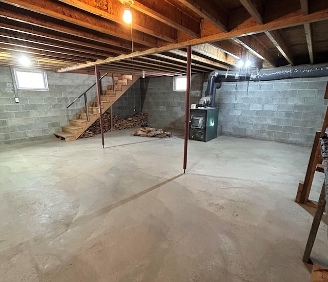 view of basement