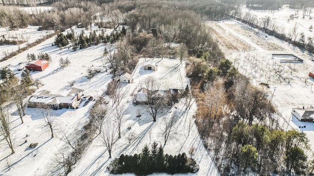 view of snowy aerial view