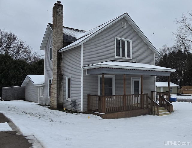 exterior space with a porch