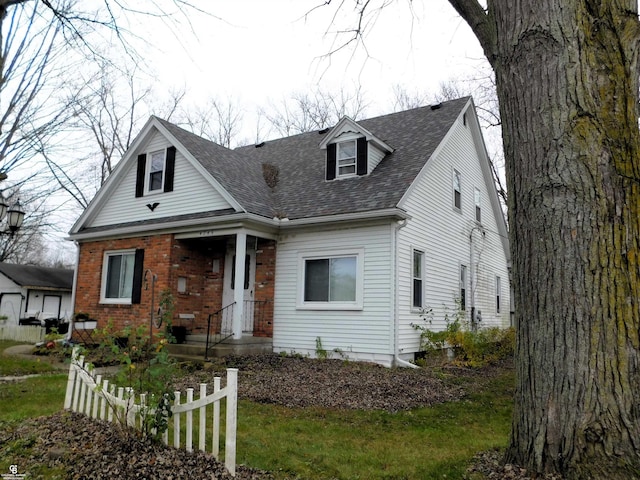 view of cape cod home