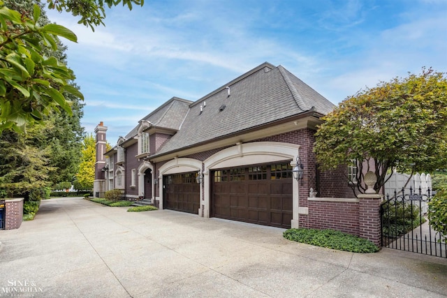 view of home's exterior featuring a garage