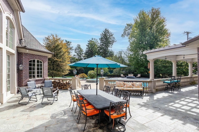 view of patio with outdoor lounge area