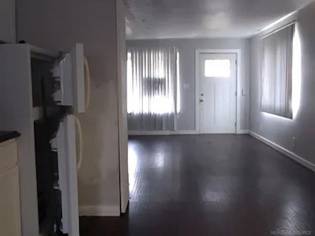 foyer featuring dark hardwood / wood-style flooring