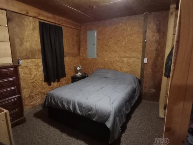 bedroom with electric panel