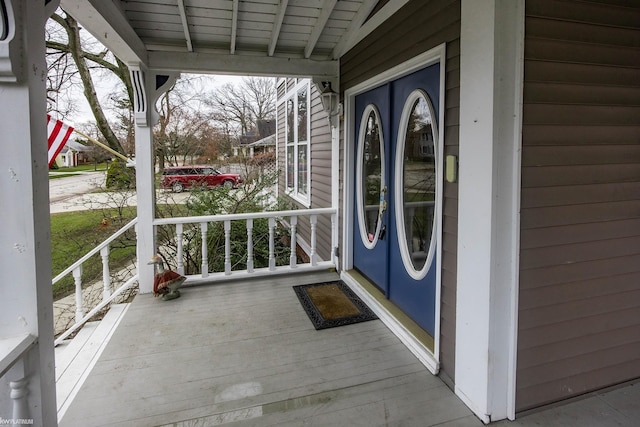 exterior space with a porch