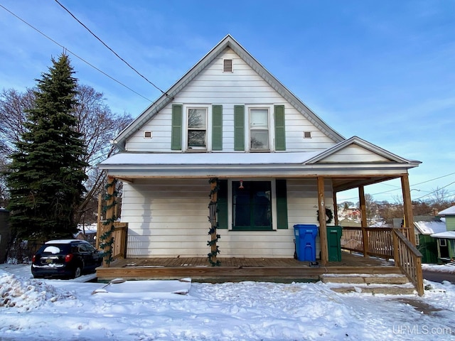 view of front facade with a porch