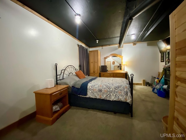 bedroom featuring carpet flooring