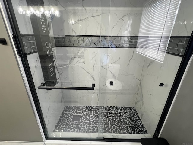 bathroom with walk in shower