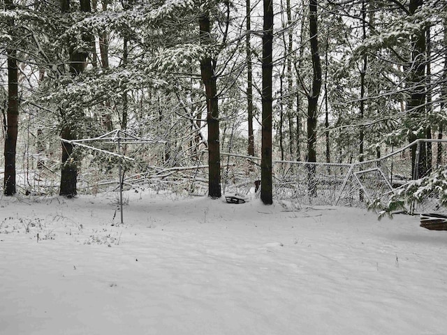 view of snowy view