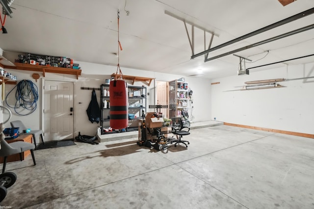 garage featuring a garage door opener