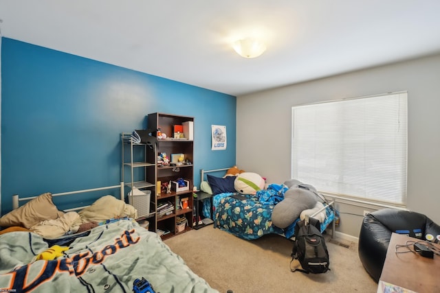 bedroom with carpet flooring