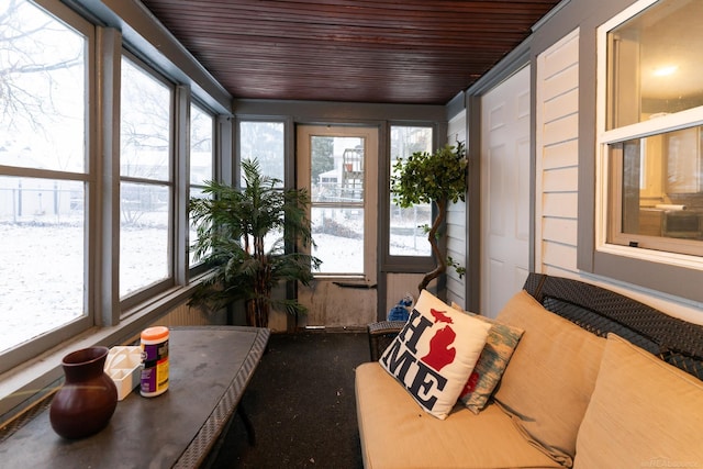 sunroom / solarium with a wealth of natural light