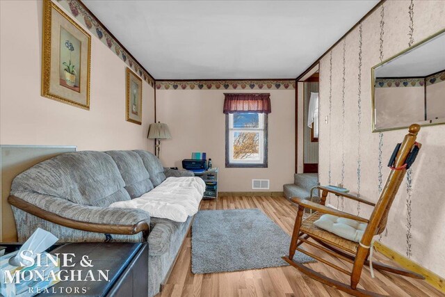 living room featuring hardwood / wood-style floors