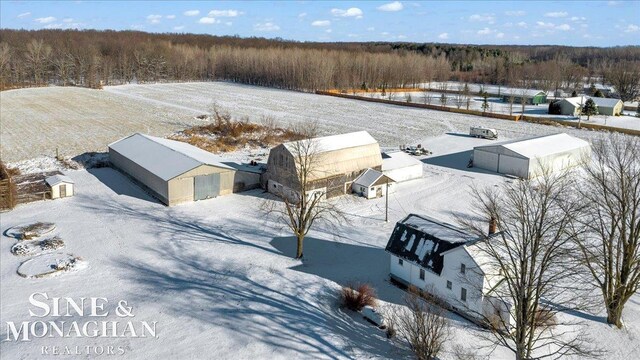 view of snowy aerial view