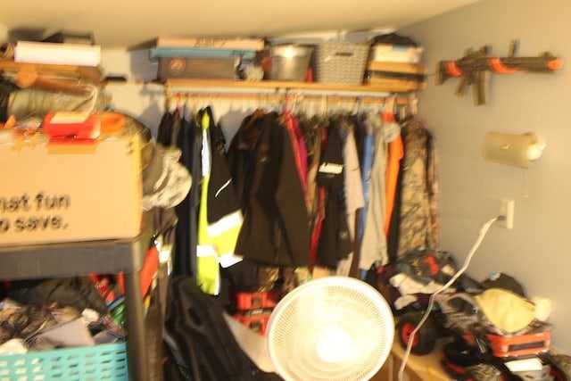 view of walk in closet