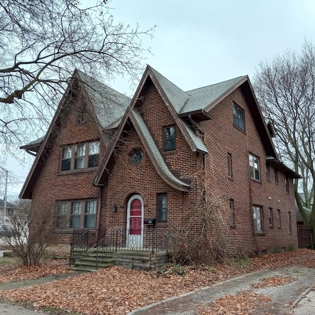 view of tudor-style house