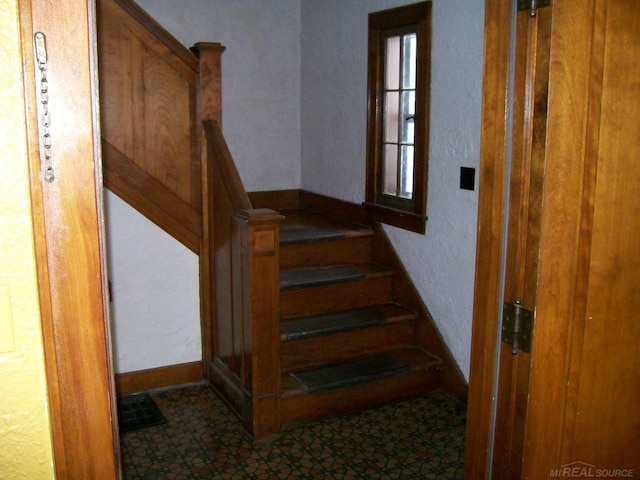 view of stairway