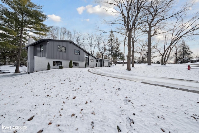 view of snowy yard