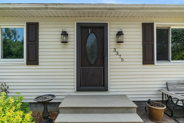 view of doorway to property