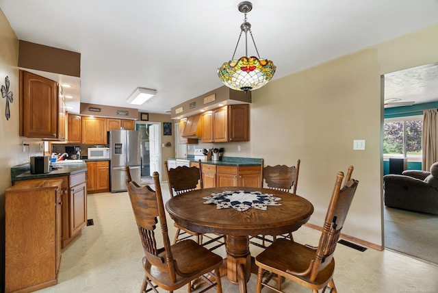 view of dining space