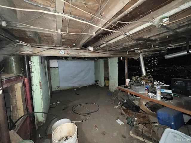 view of basement