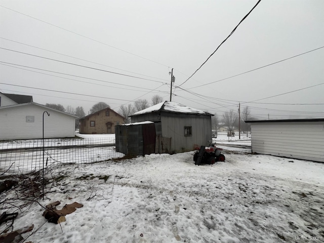 view of snowy yard