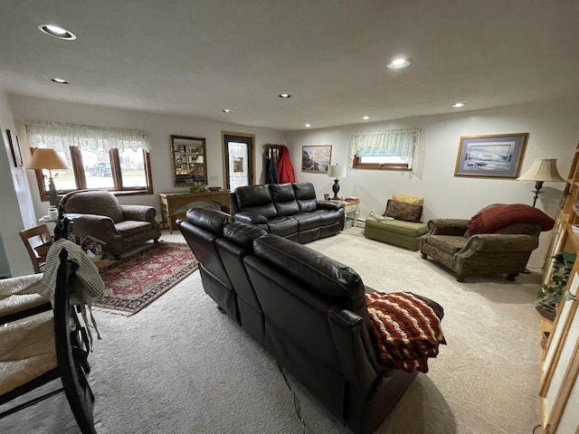 view of carpeted living room