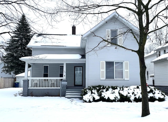 view of front of property with a porch