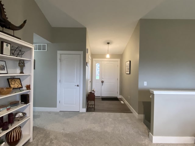 view of carpeted entryway