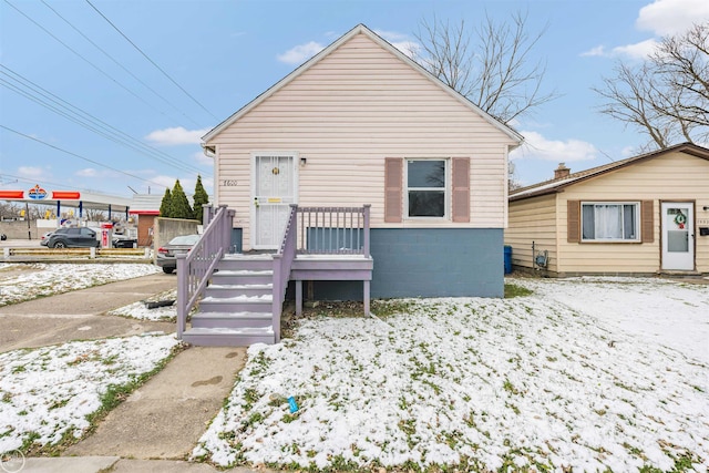 view of bungalow-style home