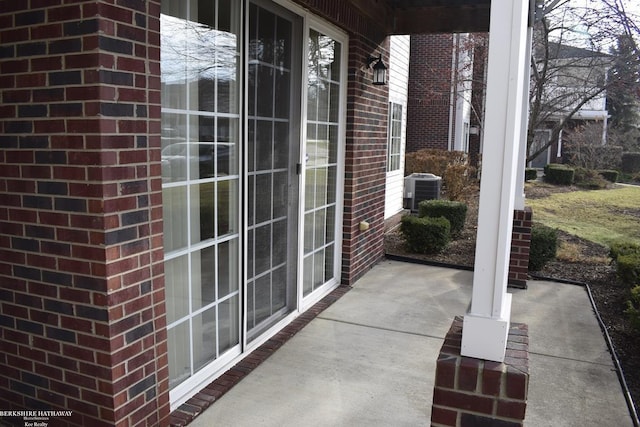 view of patio with central air condition unit