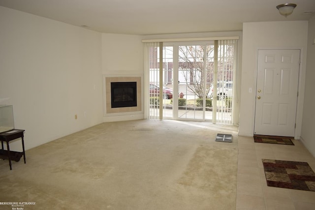 view of carpeted living room