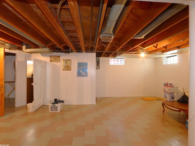 view of basement