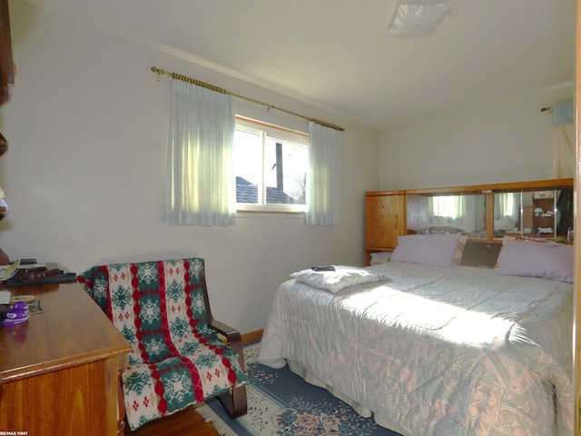 bedroom with wood-type flooring