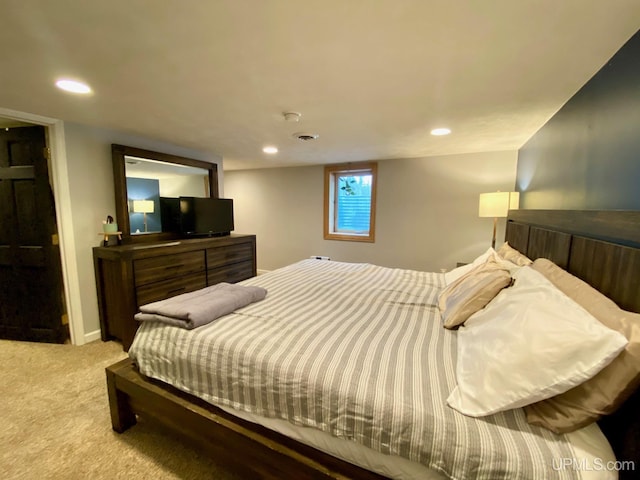 view of carpeted bedroom