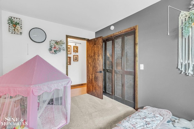 view of carpeted bedroom