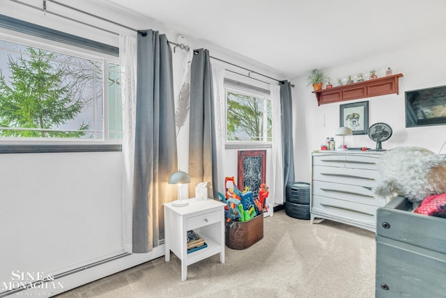 view of carpeted bedroom