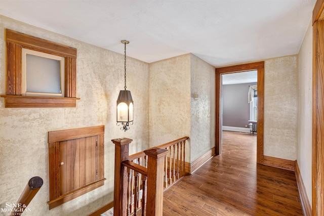 hallway featuring wood-type flooring