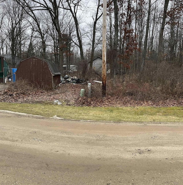 view of yard with an outdoor structure