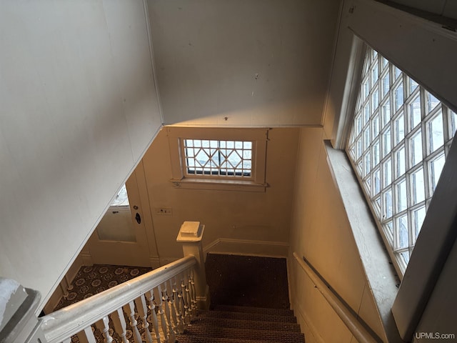 view of stairway