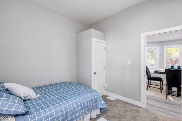 view of carpeted bedroom